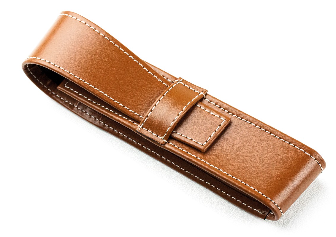 Schreibgeräteetui DUO CAMBRIDGE Top Grain Leder hellbraun